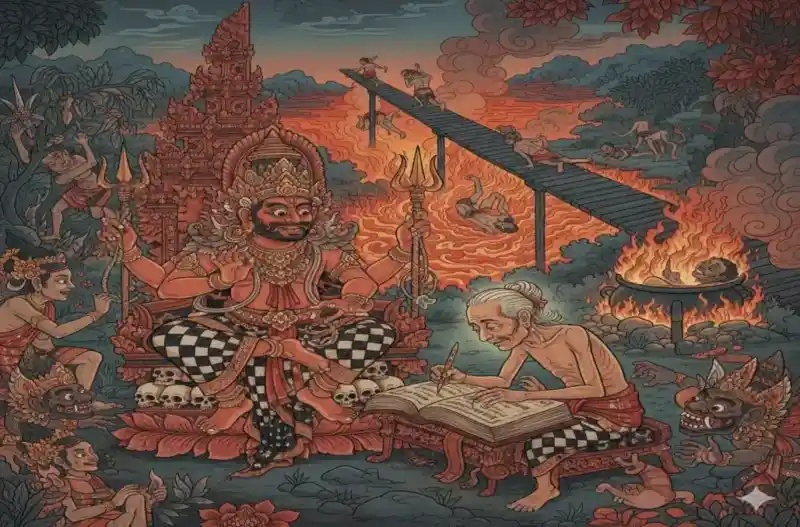 Jejak Transisi Epistemologi dalam Mitologi Mayadanawa 4 Ilustrasi artikel: Mengenal Naskah Kuno Lontar Yamadhipati Tattwa: Perjalanan Atman setelah kematian